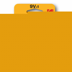 Батарейка алкалиновая 1 шт. KODAK Max Super Alkaline, Крона 9V (6LR61, 6LF22, 1604A), блистер, Б0005130