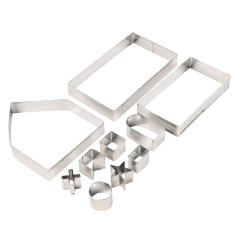 Набор вырубок для печенья, 10 деталей, "Пряничный домик", нержавеющая сталь, рецепт, ЗОЛОТАЯ СКАЗКА, 592493