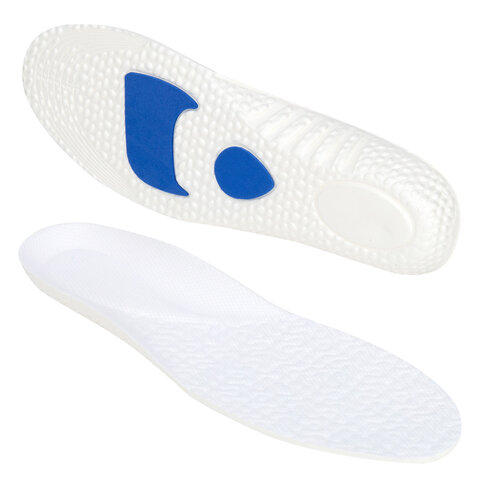 Стельки для обуви с АМОРТИЗИРУЮЩИМИ ВСТАВКАМИ, материал EVA, размер RU 38-44 / EU 39-45, с линиями выреза, SHEGRA (ШЕГРА), 700751