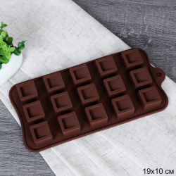 Форма для конфет мармелада и льда 15 ячеек силиконовая Шоколад / HL-188 /уп 300/ 21*10*1,5 см/ 0,045/ ПРОМО АКЦИЯ *