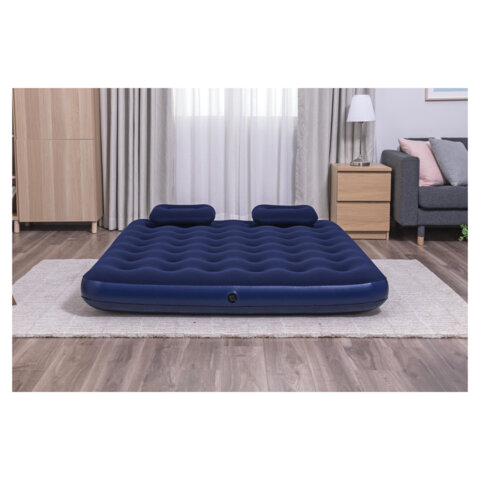 Надувной матрас 152х203х22 см с подушками и насосом, до 300 кг, BESTWAY, 67374