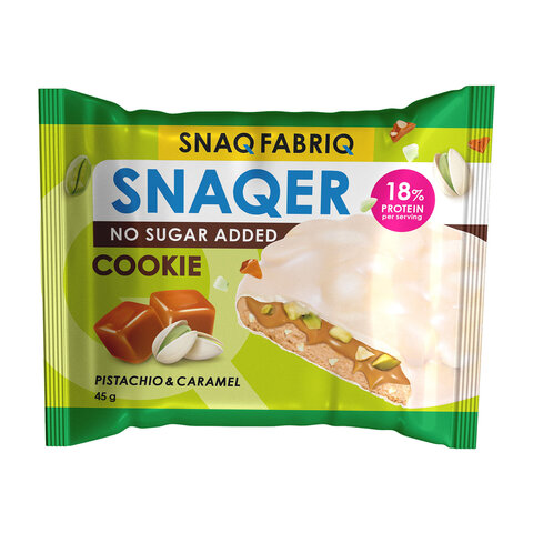 Печенье SNAQ FABRIQ "Фисташка и карамель" без сахара 45 г, шоу-бокс, СФ145