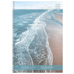 Тетрадь А4, 96 л., HATBER, гребень, клетка, глянцевый УФ-лак, карман, "Aqualife", 094203, 96Ткм4В1гр_2339