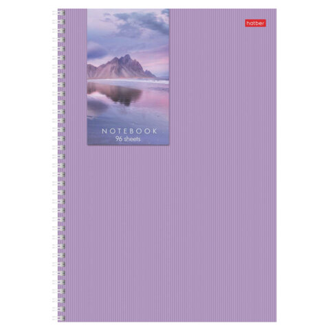 Тетрадь А4 96л. HATBER гребень, клетка, матовая ламинация, Прикосновение к природе (микс), 087981, 96Т4лВ1гр