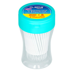 Зубочистки зубные, ёршики с щеточкой "200 шт. + 5 в подарок!", LAIMA DENT, 609400