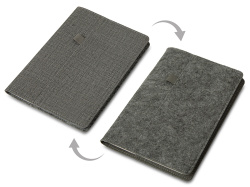 Двустороннее портфолио А5 «Felt», Цвет серый