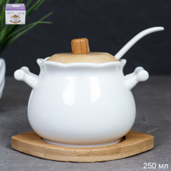 Солонка 250 мл с ложкой / KR-70 /уп 48/ на подставке