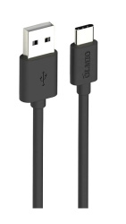 Кабель USB 2.0 - USB type-C, 1м, чёрный, OLMIO