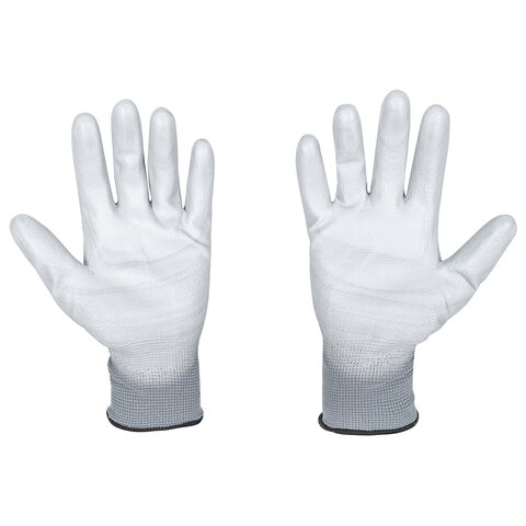 Перчатки нейлоновые SCAFFA "Базис", полиуретановое покрытие (облив), размер 9 (L), 00-00012435