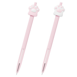 Ручка с топпером шариковая автоматическая FUNSTER "CAT PAW", СИНЯЯ, ассорти, пишущий узел 0,7 мм, линия письма 0,35 мм, 144376