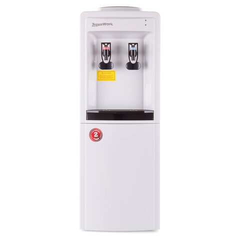 Кулер для воды AQUA WORK 0.8-LDR, напольный, НАГРЕВ/ЭЛЕКТРОННОЕ ОХЛАЖДЕНИЕ, 2 крана, белый, 27930