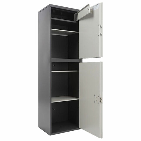 Шкаф металлический для документов AIKO "SL-150/2ТEL" ГРАФИТ, 1490х460х340 мм, 36 кг, S10799152902