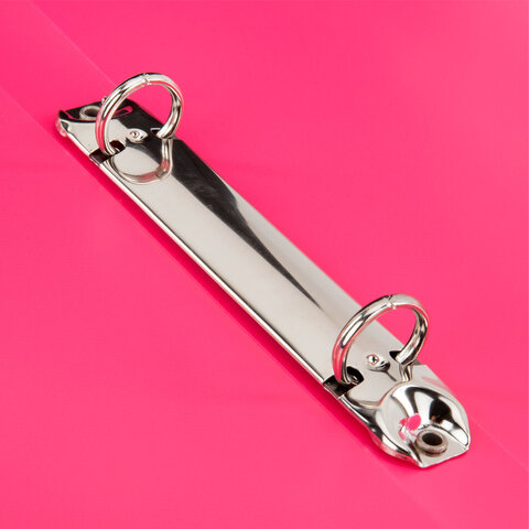 Папка на 2 кольцах А4 BRAUBERG PIXEL, 25 мм, маджента, до 170 листов, 0,5 мм, 273036