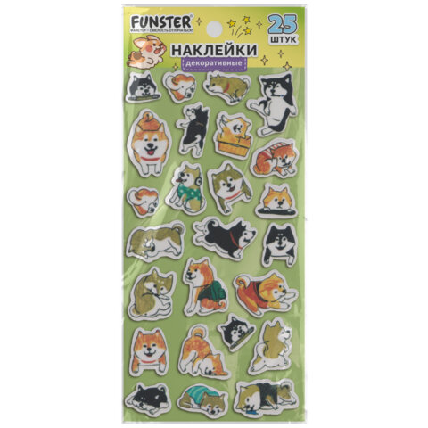 Наклейки декоративные "Настроение", 17,5х9 см, ассорти 4 видов, FUNSTER (ФАНСТЕР), 666098