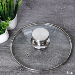 Крышка стеклянная 18 см / VDX-18 /уп 50/