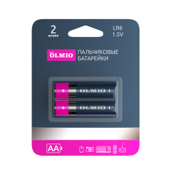 AA/LR06 02 щелочные батарейки Olmio