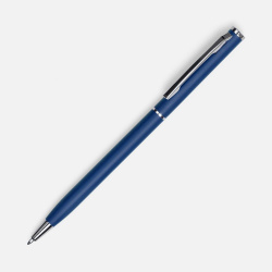 Ручка шариковая Hotel Chrome, ver.2, матовая синяя, 13х0,7 см