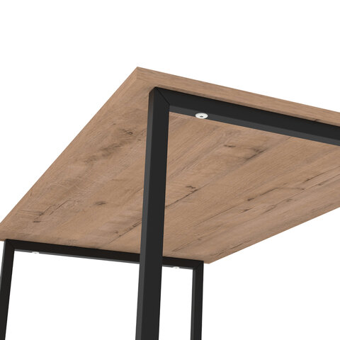 Стол BRABIX "SMART CD-020", 900х500х770 мм, ЛОФТ, металл/ЛДСП бунратти, каркас черный, 641950