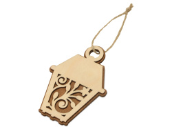 Подвеска «Новогодний фонарик», Цвет натуральный/коричневый