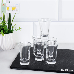 Стопка 6 штук 19 мл Круг / HY1002 /уп 48/