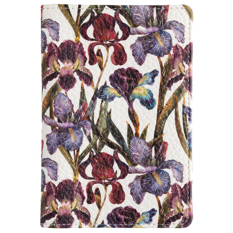 Обложка для паспорта BRUNO VISCONTI, экокожа, "FLORA. Ирисы", 3-620/04