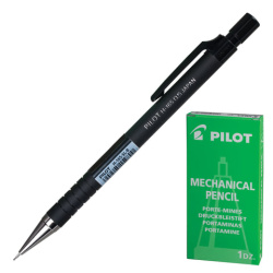 Карандаш механический PILOT Н-165, корпус черный, прорезиненный, ластик, 0,5 мм, H-165 B