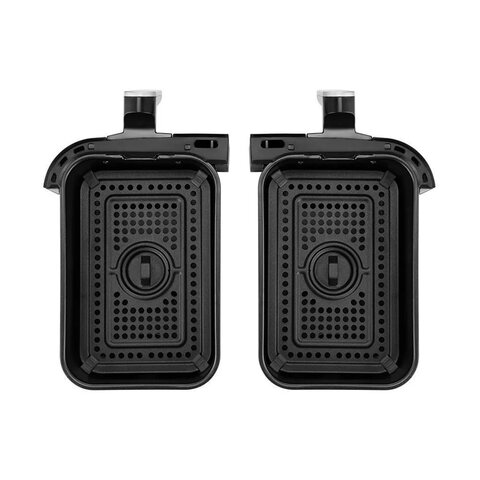 Аэрогриль KITFORT КТ-2250, 1750 Вт, 2х4,5 л, 12 программ, таймер, сенсорное управление, черный