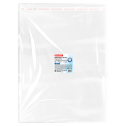 Пакеты БОПП с клеевым клапаном КОМПЛЕКТ 100 штук, 40 х 50 + 4 см, 53 мкм с усиленным швом, BRAUBERG, 700419