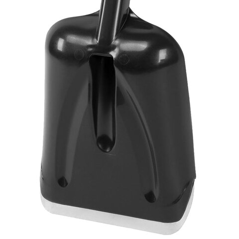 Лопата снеговая 20х30 см УНИВЕРСАЛЬНАЯ с планкой, прочная, пластиковая с V-ручкой, длина 70 см, для дома, авто, детей, ГРАНДМАСТЕР, 700347