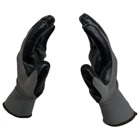 Перчатки нейлоновые SCAFFA Старт, нитриловое покрытие (облив), р. 9, L, шк 1030, 00-01018559