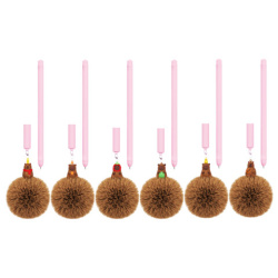 Ручка с пушистой подвеской шариковая FUNSTER "FLUFFY CAPY", СИНЯЯ, пишущий узел 0,7 мм, 144521