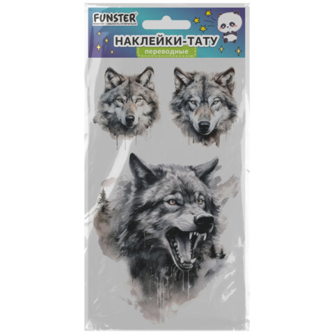 Наклейки-тату переводные "Разные", 20,5х10 см, ассорти 12 видов, FUNSTER (ФАНСТЕР), 666102