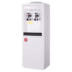 Кулер для воды AQUA WORK 0.8-LDR, напольный, НАГРЕВ/ЭЛЕКТРОННОЕ ОХЛАЖДЕНИЕ, 2 крана, белый, 27930