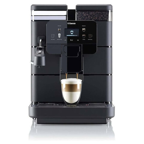 Кофемашина SAECO NEW ROYAL PLUS, 1400 Вт, объем 2,5 л, для зерен 600 г, автокапучинатор, черная, 9J0060