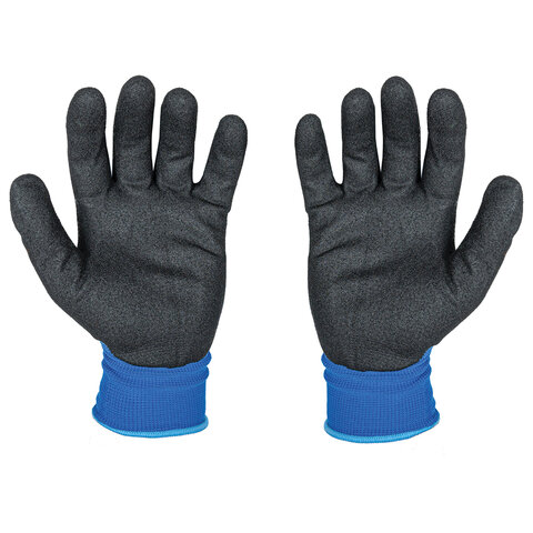 Перчатки нейлоновые SCAFFA "Механик", нитриловое покрытие песочной структуры (облив), размер 9 (L), 5623, 00-00012439