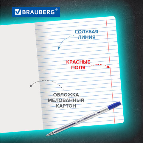Тетради ДЭК 24 л., КОМПЛЕКТ 20 шт., BRAUBERG КЛАССИКА, линия, обложка картон, ЗЕЛЕНАЯ, 106975