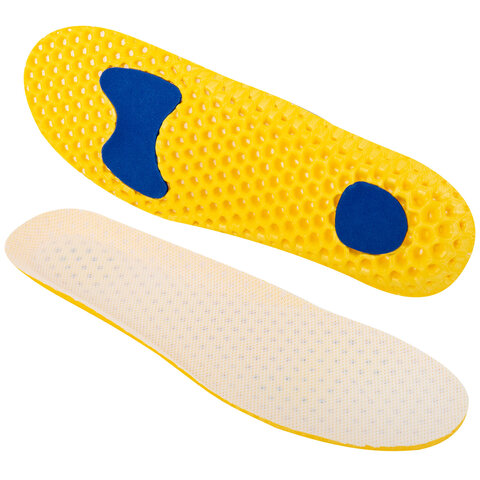 Стельки для обуви АНАТОМИЧЕСКИЕ СУПЕРДЫШАЩИЕ, материал EVA, размер RU 34-40 / EU 35-41, с линиями выреза, SHEGRA (ШЕГРА), 700750