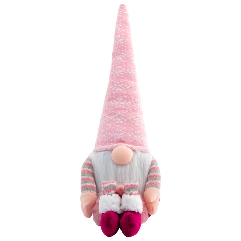 Украшение новогоднее интерьерное 70 см "Гном с сердечком", полиэстер, ЗОЛОТАЯ СКАЗКА, 592524