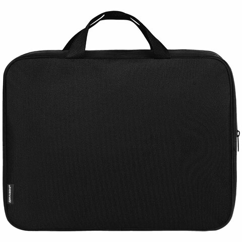 Папка на молнии с ручками А4, мешок для обуви 42х33 см, пенал 20х10 см, черный, НАБОР BRAUBERG, 273288