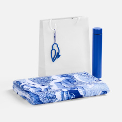 Набор «Год чудес», белый с синим, 23x28x10 см