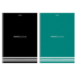 Тетрадь А4, 96 л., HATBER, спираль, клетка, матовая ламинация, тиснение, "MONOCOLOUR" (микс в ПУ), 093593, 96Т4лтВ1сп