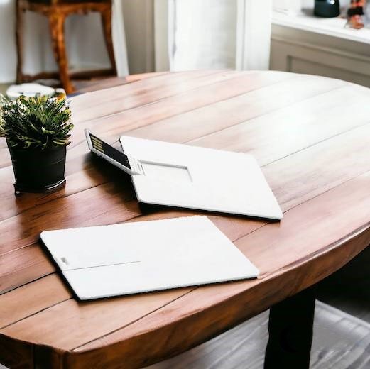 Флешка "Card" 16 Гб,  в белом цвете из пластика