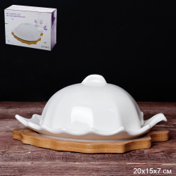 Масленка 20 см / JK-360 /уп 18/ на деревянной подставке