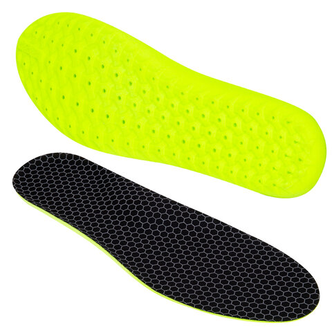 Стельки для обуви АНАТОМИЧЕСКИЕ С МАССАЖНЫМ ЭФФЕКТОМ, материал PU PRO, размер RU 39-44 / EU 40-45, с линиями выреза, SHEGRA (ШЕГРА), 700741