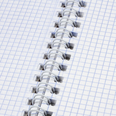 Тетрадь А4, 120 л., BRAUBERG, гребень, клетка, матовая ламинация, "Цветочный паттерн", 405646