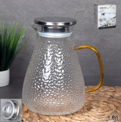 Кувшин 1800 мл стеклянный / LCWJ4103 /уп 36/ Металлическая крышка