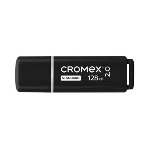 Флеш-диск 128 GB, CROMEX (КРОМЕКС) Standard USB 2.0, черный, 514161