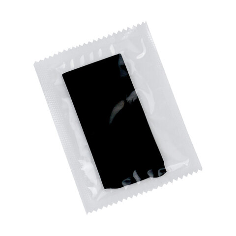 Перчатки одноразовые, эластомер TPE, КОМПЛЕКТ 50 пар, индивидуальная упаковка, размер L, черные, ELEGREEN, ГППVТЭлЧ-L ИНД1