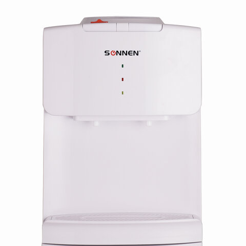 Кулер водораздатчик БЕЗ НАГРЕВА И ОХЛАЖДЕНИЯ, SONNEN FS-02N, напольный, 2 крана, белый, 454995