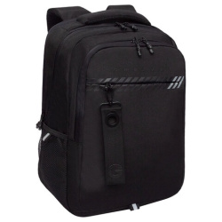 Рюкзак GRIZZLY школьный, анатомическая спинка, 2 отделения, для мальчиков, "BLACK STRIPES", 42х31х22 см, RU-532-1/2